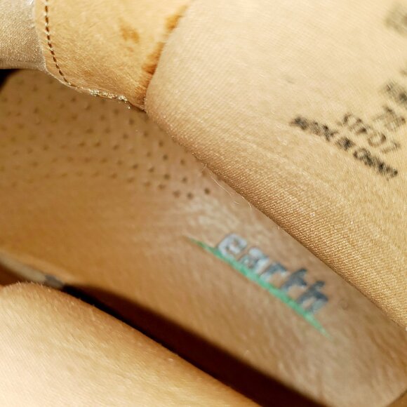 Earth Scenic Brown Khaki Leather Wrap Around Lace Ankle Boots Size 7 - Picture 9 of 12